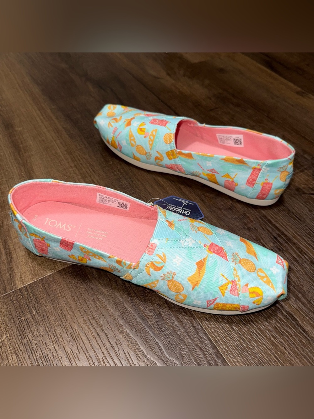 TOMS RESERVED Womens Alpargata Tropical Graphic Slip On Flats Casual Shoes - Picture 8 of 8